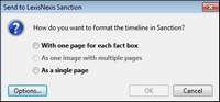 Send to LexisNexis Sanction dialog box