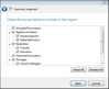 Summary Judgment Wizard > Issues to Include dialog box