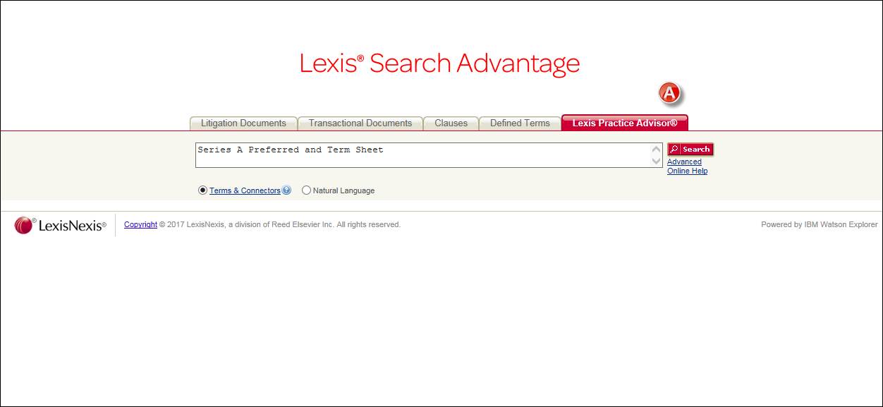 boolean search term list lexis