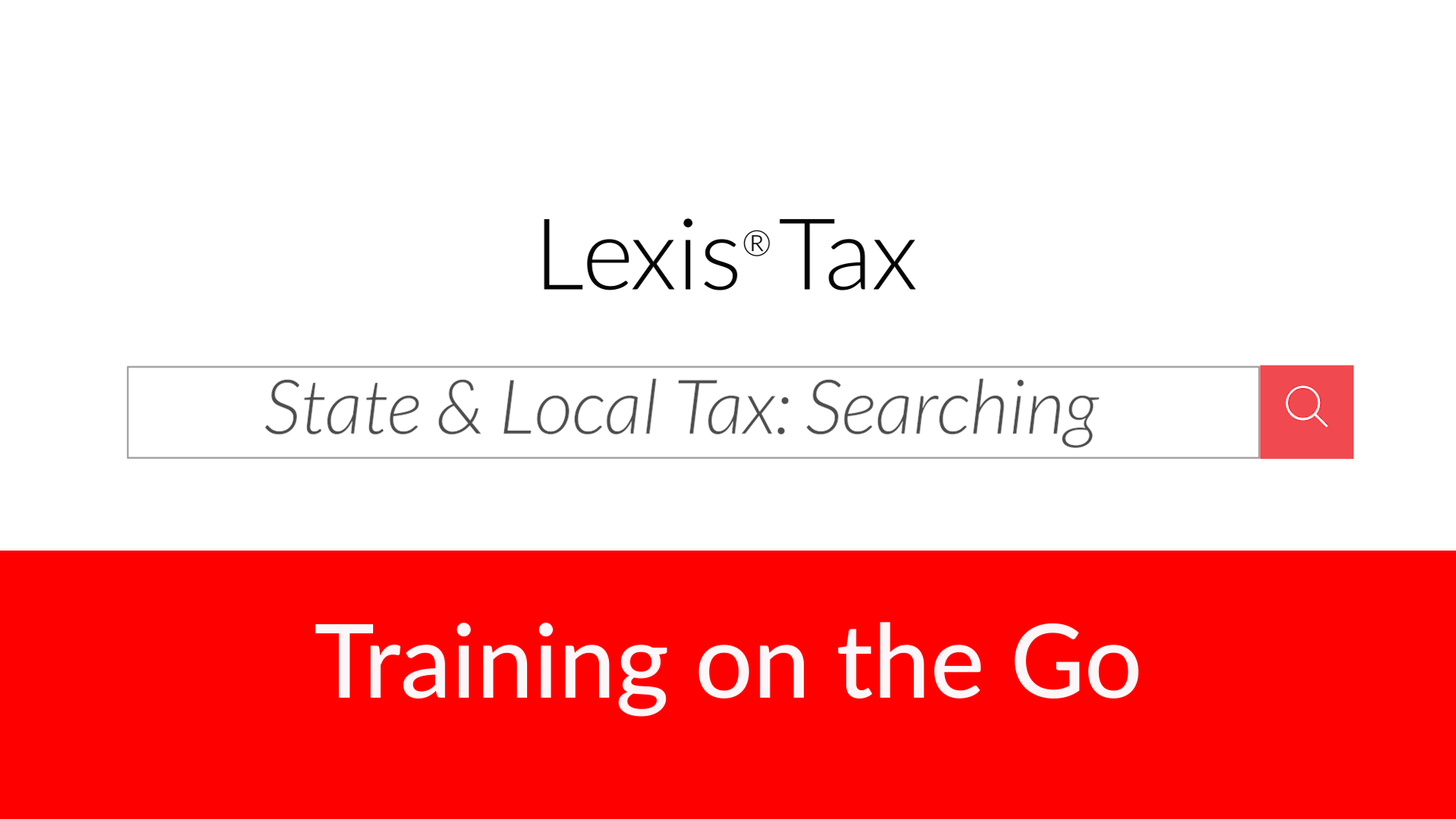 State &amp; Local Tax: Searching